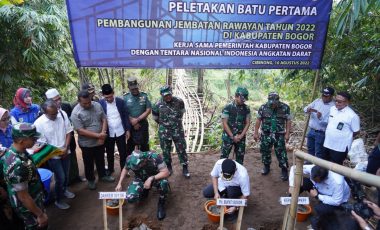 Hadiri Peletakan Batu Pertama Pembangunan Rawayan, Dandim 0621/Kab.Bogor