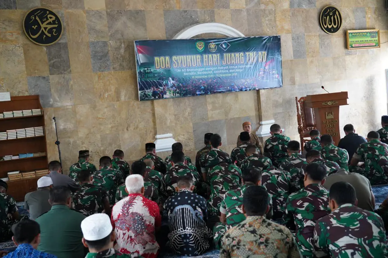 Korem 061/Suryakancana Gelar Doa Bersama Hari Juang TNI AD ke-80, Kirim Doa untuk Korban Bencana