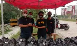 Giat Bumdes Guna Jaya Sejahtera dan Komunitas PASBER Sebar Kebaikan Kepada Warga yang Terpapar Virus Covid