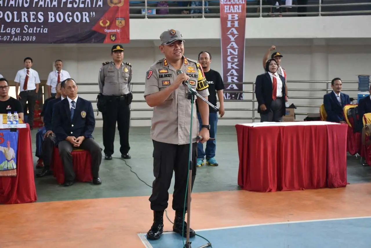 Open Karate Championship Rebut Piala Kapolres Bogor dalam Rangkaian HUT Bhayangkara ke-73