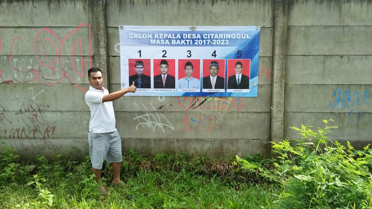 Tempat TPS Pemilihan Kepala Desa Citaringgul Mulai Disiapkan