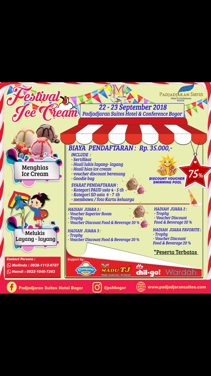 Ikuti Festival Ice Cream Hanya di Padjadjaran Suites Hotel Bogor