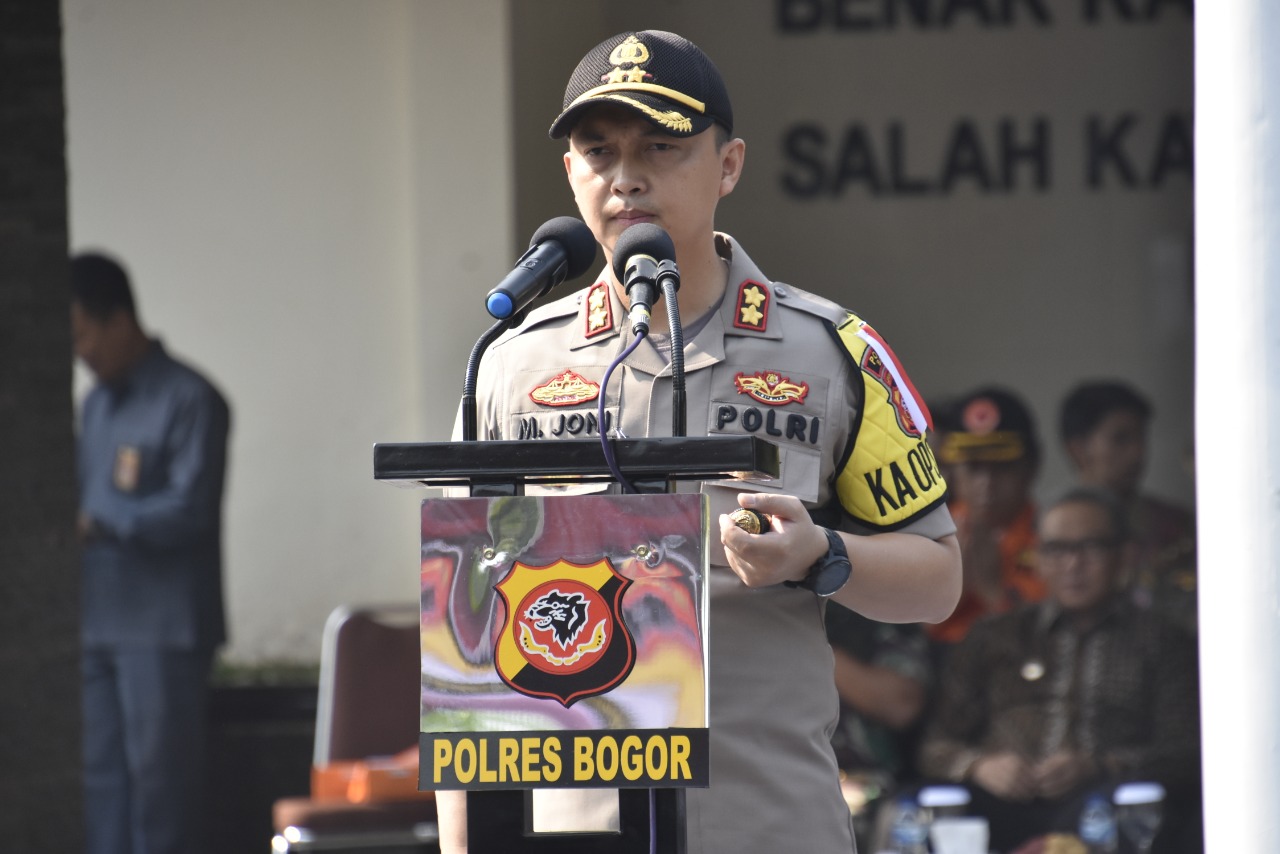 Kapolres Bogor Pimpin Apel Gelar Pasukan Operasi Praja Lembur Tegar 2019